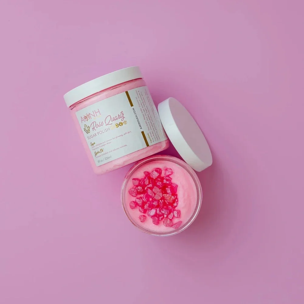 Aminnah Rose Quartz Sugar Scrub‎ - Picture 2 of 9